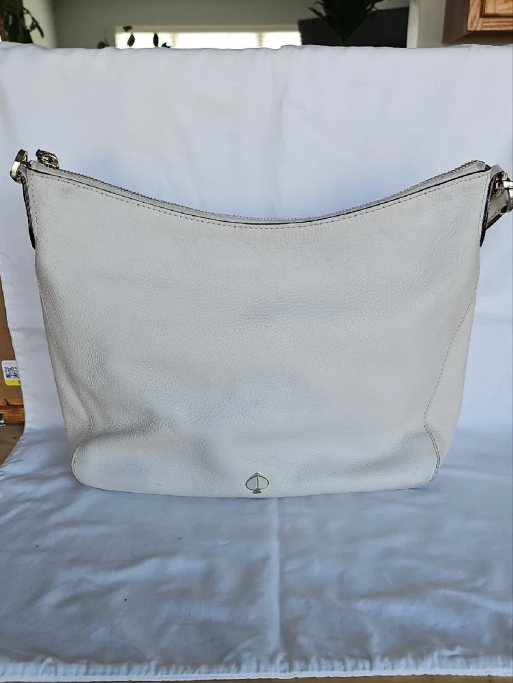 kate spade White Leather Hobo Shoulder Bag